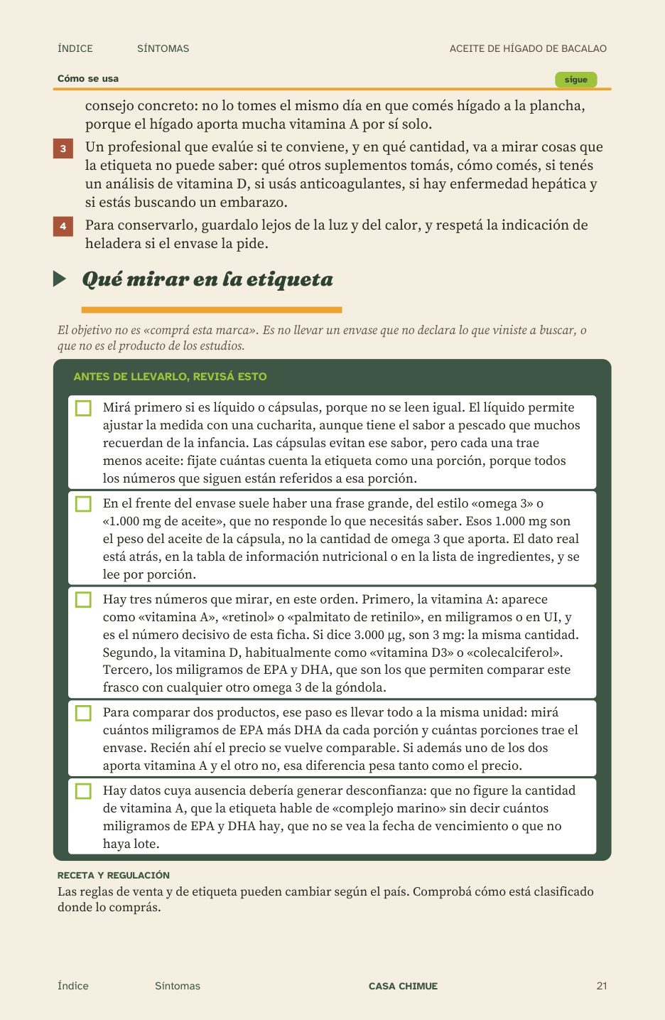 Qué mirar en la etiqueta del aceite de hígado de bacalao: vitamina A, vitamina D y miligramos de EPA y DHA