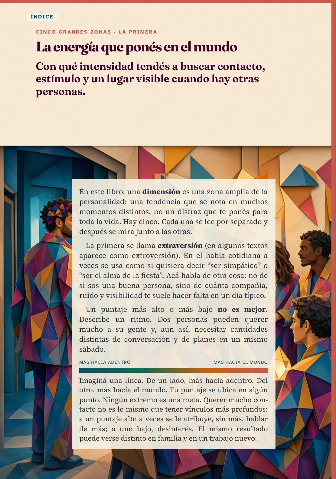 Apertura de extraversión: la energía que ponés en el mundo